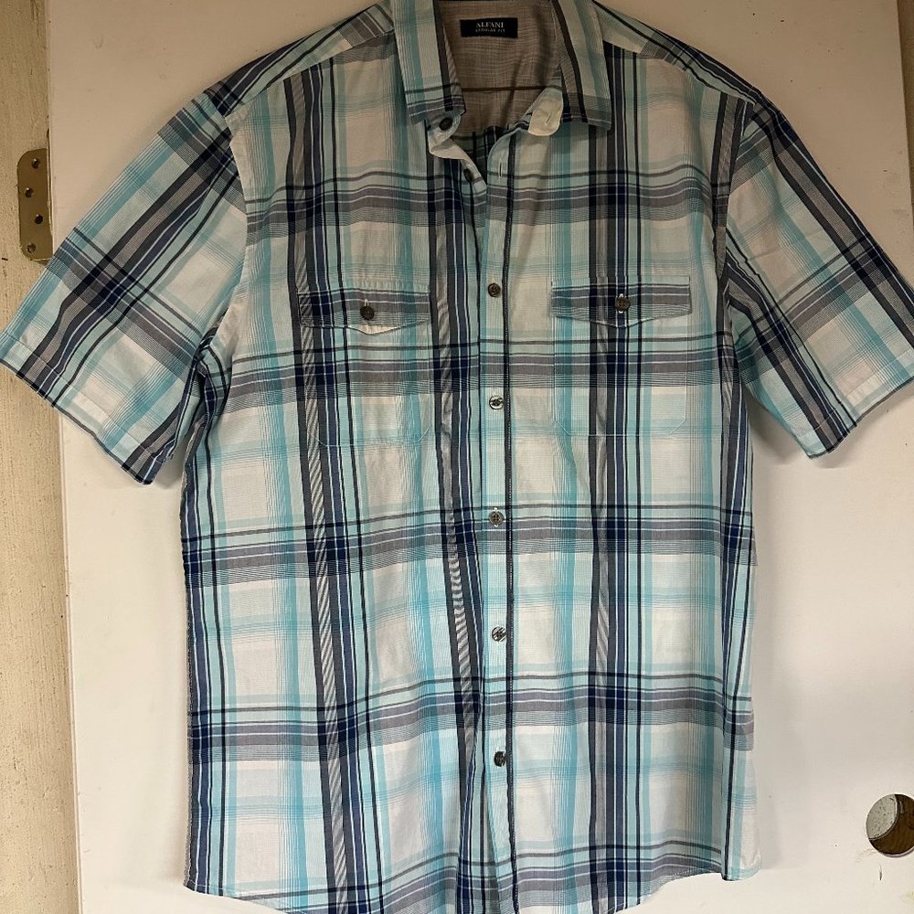 ALFANI MENS COTTON REG FIT SHIRT